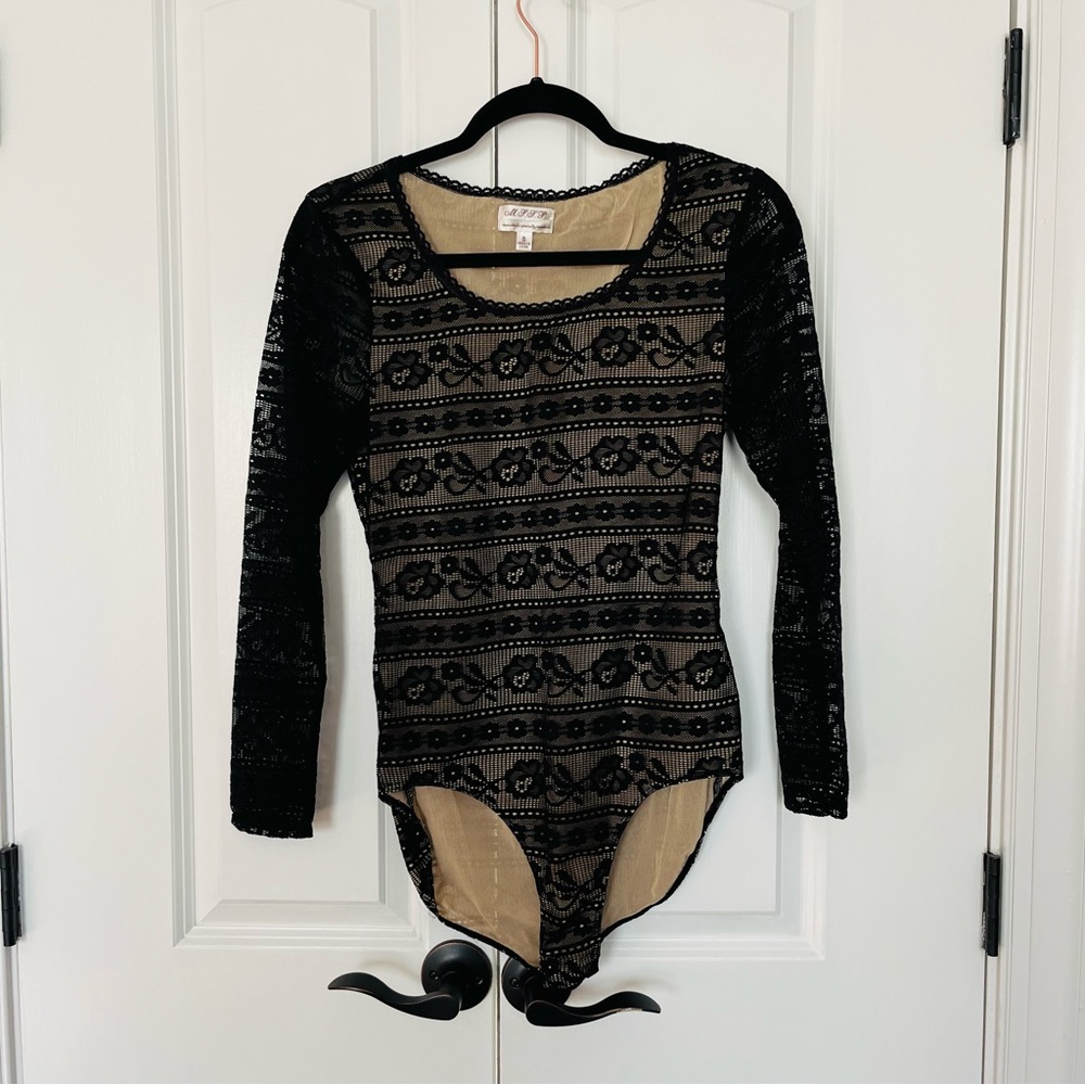 MSSP black lace bodysuit size small LIKE NEW condition